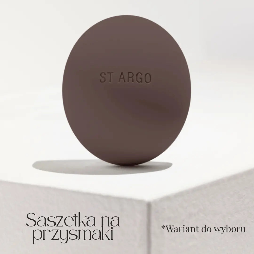 Elegancka saszetka na smaczki St. Argo, silikon spożywczy BPA-free.