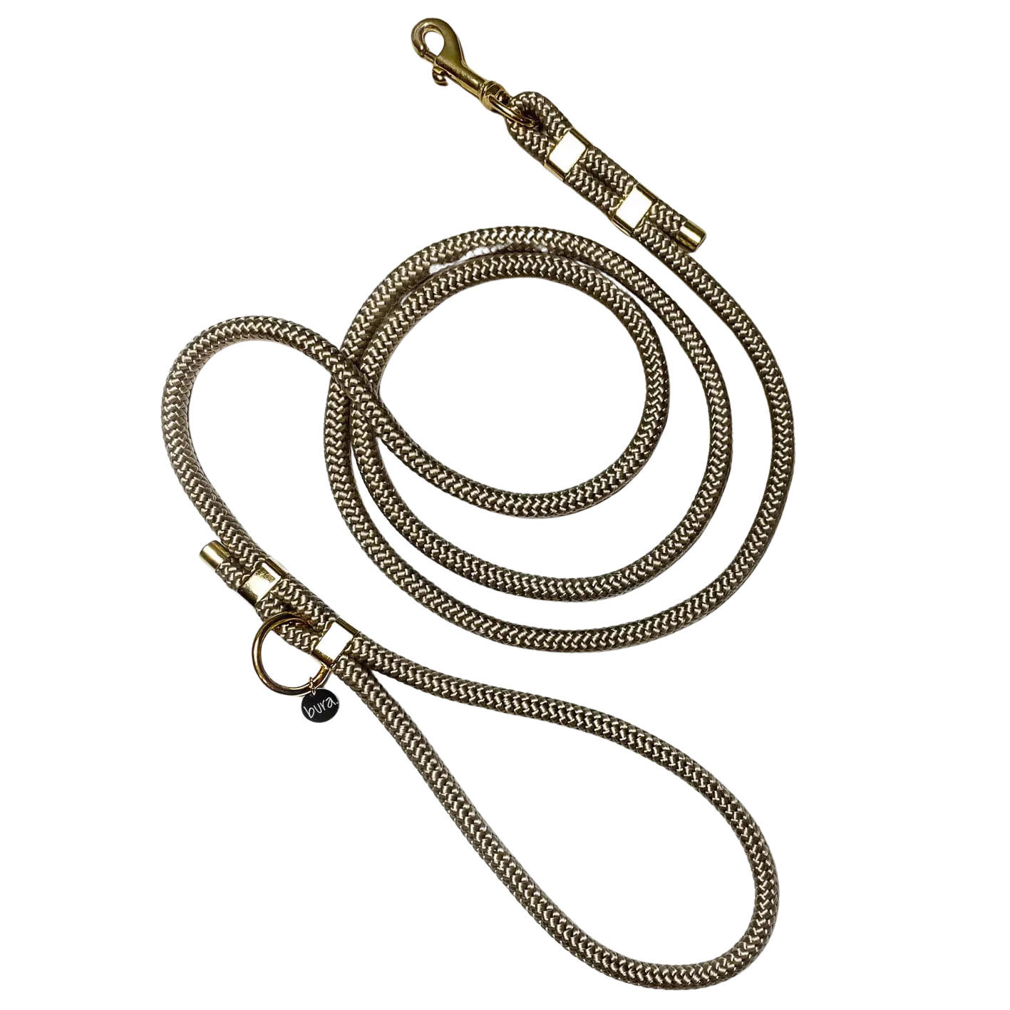 Smycz miejska linowa dla psa, khaki / PSIAkość BURA