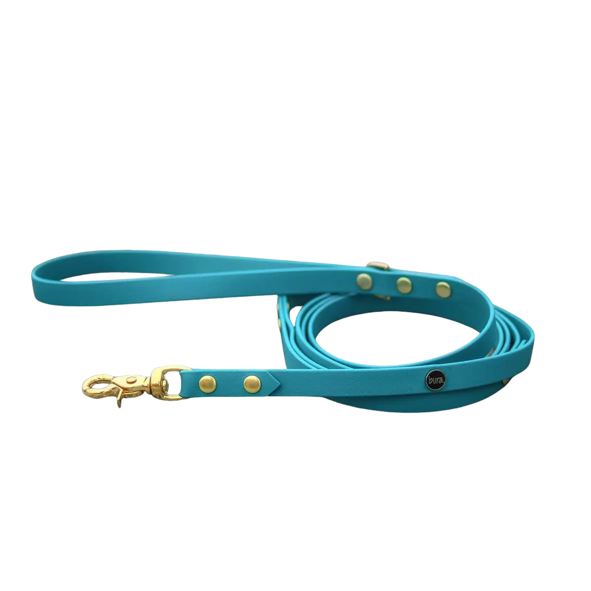 Smycz miejska z Biothane dla psa, turkus / wilk MORSKI BURA