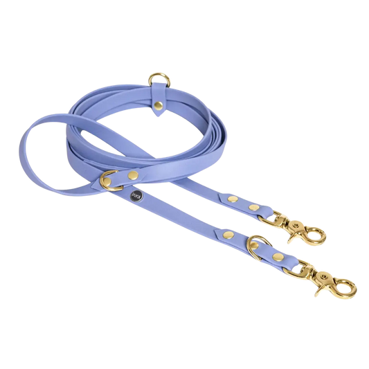 Smycz przepinana multifunkcyjna z Biothane dla psa, niebiesko-lawendowy / Magic Paws BURA