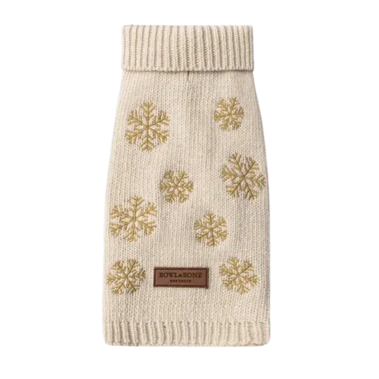 Sweterek dla psa SNOWFLAKE kremowy Bowl & Bone