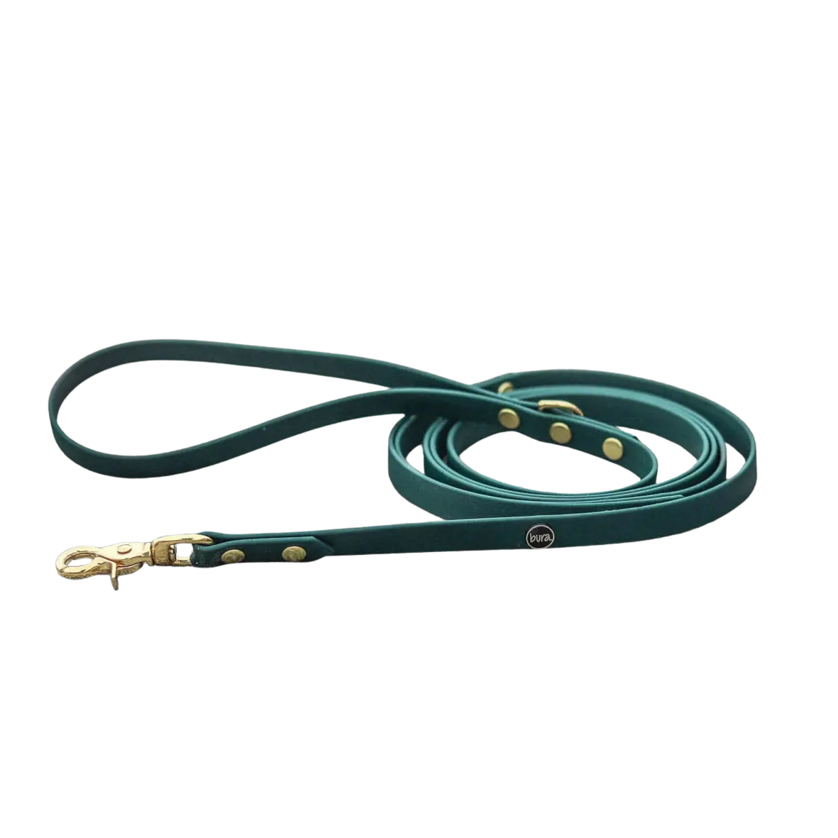 Smycz miejska z Biothane dla psa, butelkowa zieleń / born to be wild... DOG BURA