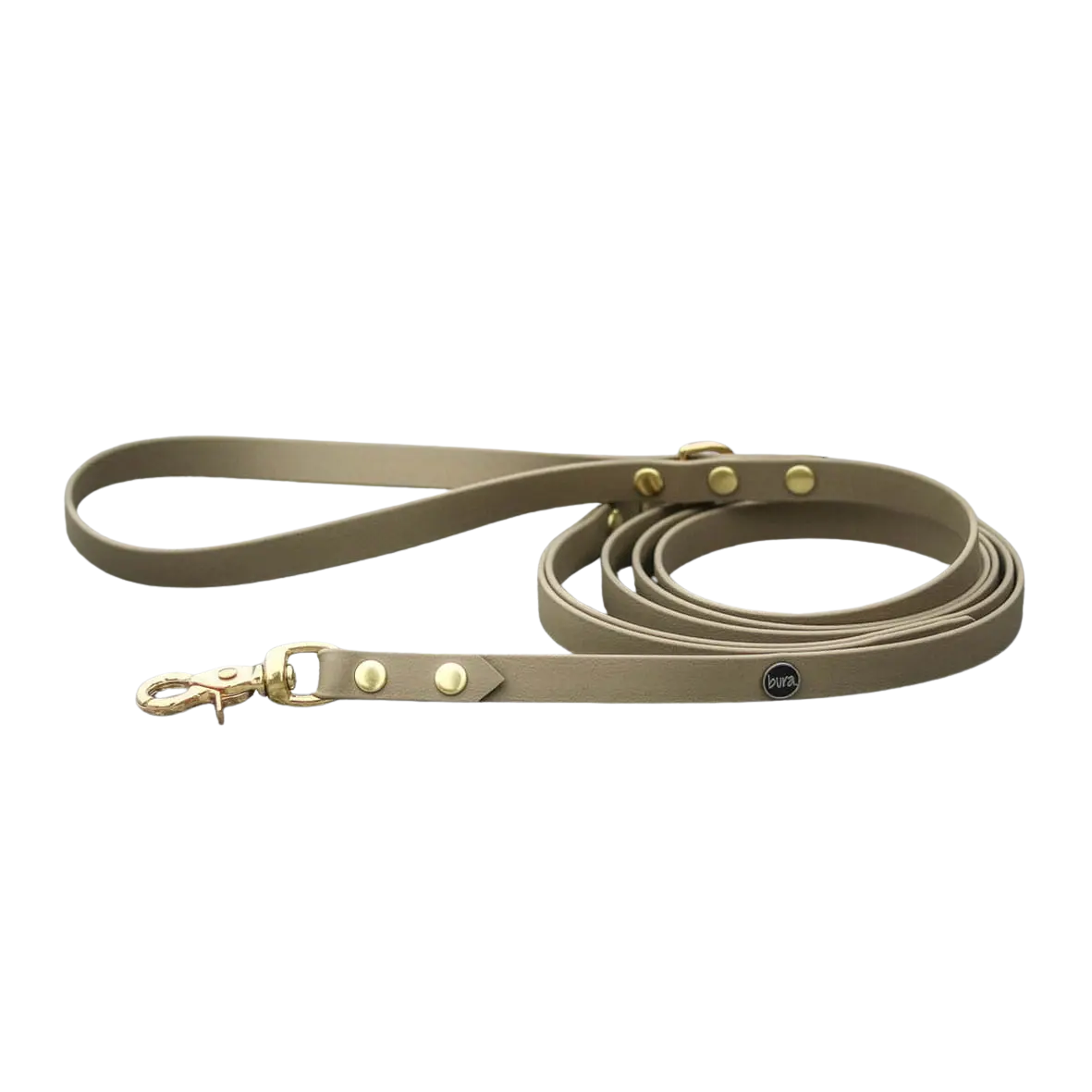 Smycz miejska z Biothane dla psa, khaki / PSIAkość BURA