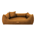 Załaduj obraz do przeglądarki galerii, Legowisko dla psa i kota z materacem ortopedycznym musztardowe - RIMINI MUSTARD DENZOO