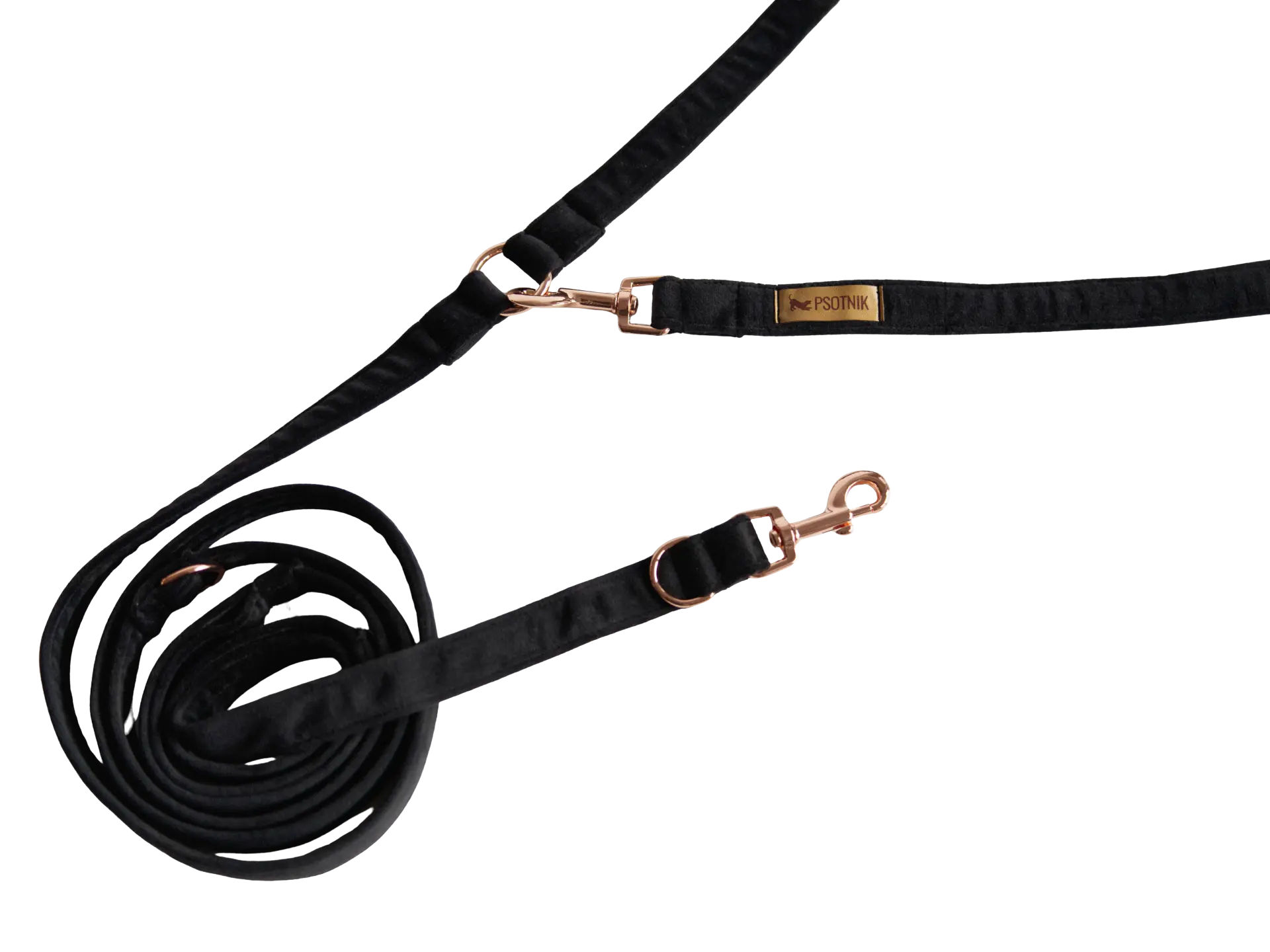 Smycz przepinana Czarny Psotnik Psotnik