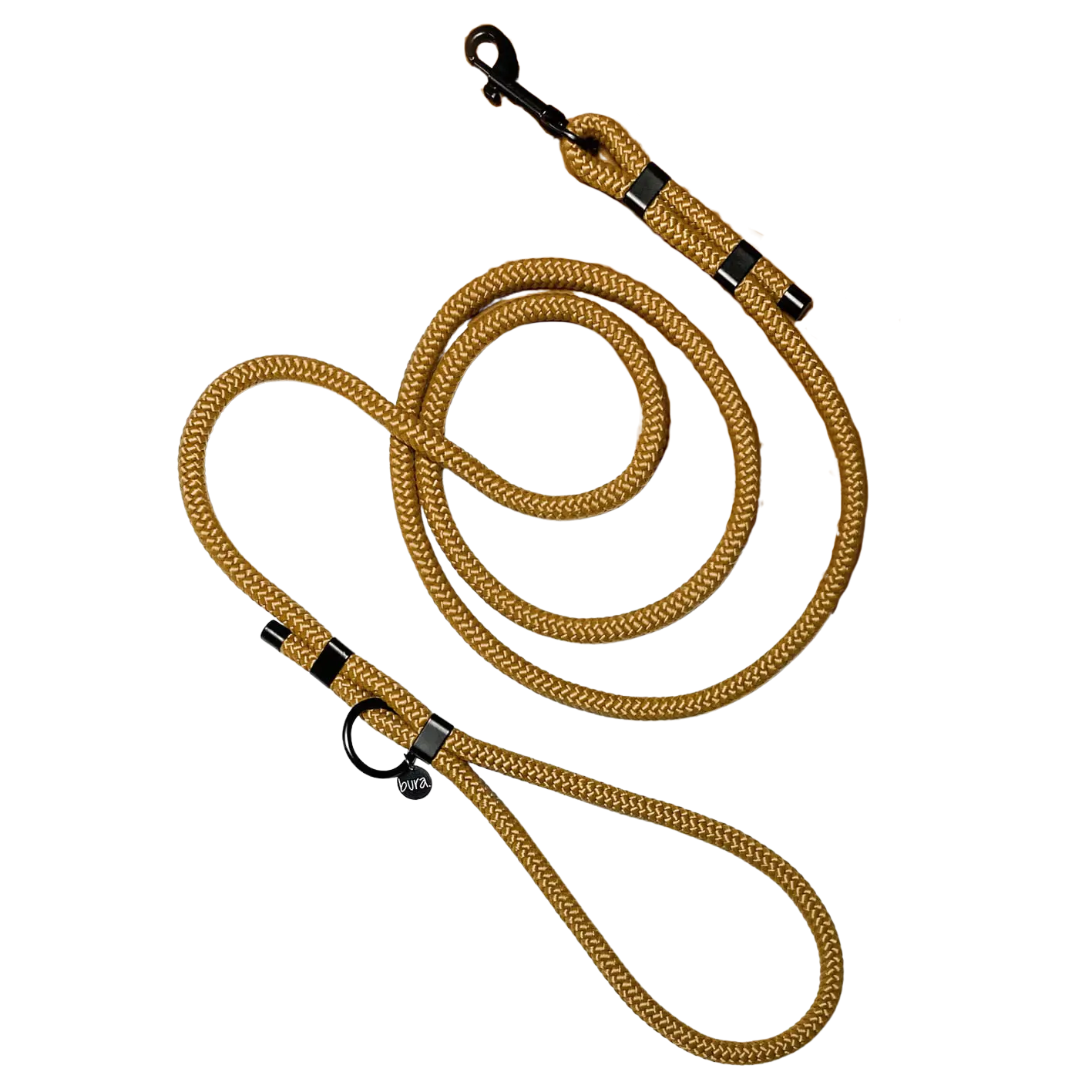 Smycz miejska linowa dla psa, karmelowy / psiowe carmeLOVE BURA