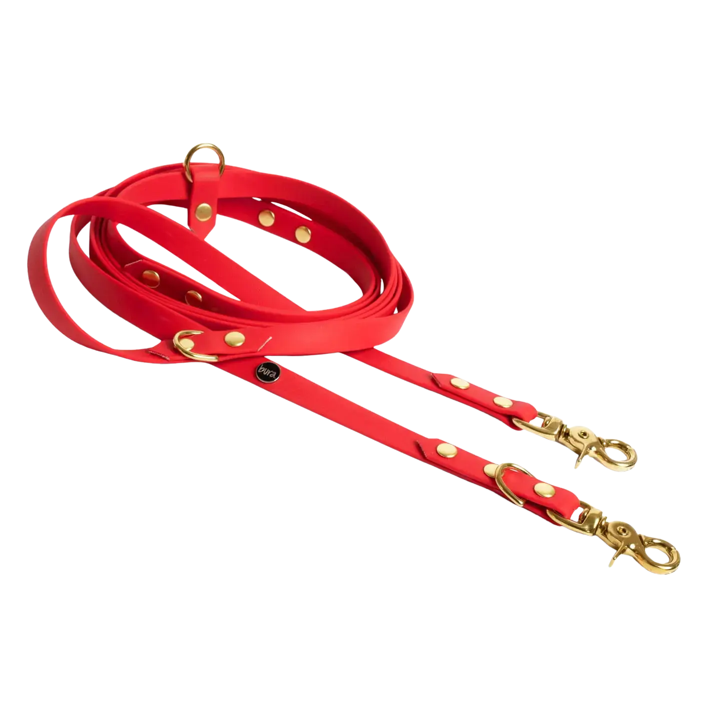 Smycz przepinana multifunkcyjna z Biothane dla psa, czerwony / hot DOG BURA