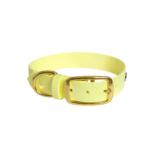 Obroża na sprzączkę dla psa, pastelowy żółty / PUP'S Paradise BURA