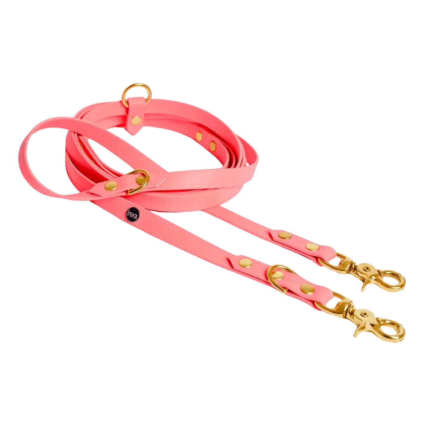 Smycz przepinana multifunkcyjna z Biothane dla psa, koral / Psiutti frutti BURA