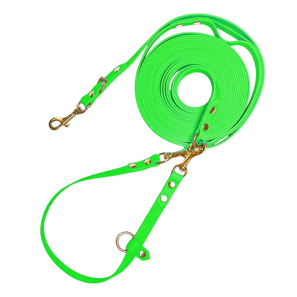 Linka treningowa dla psa z taśmy HEXA, neonowy zielony BURA