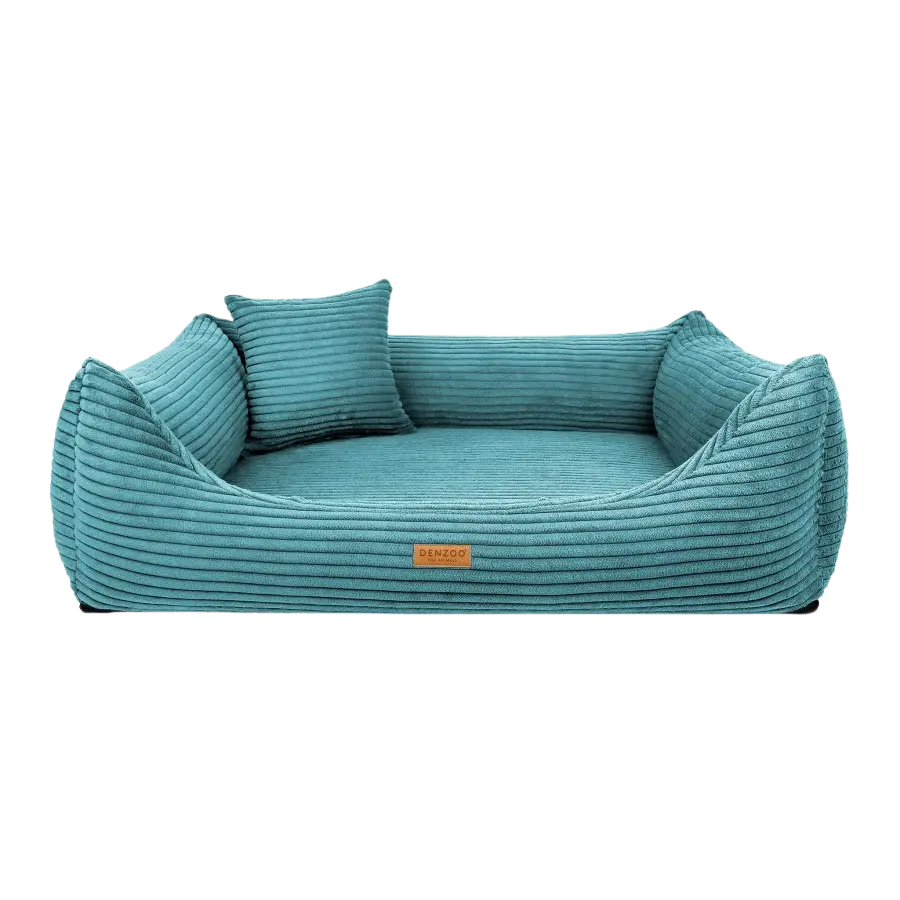 Legowisko dla psa i kota z materacem ortopedycznym turkusowe - RIMINI TURQUISE DENZOO