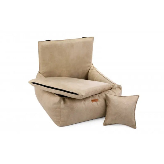 Fotelik samochodowy beżowy - BERGAMO BEIGE DENZOO