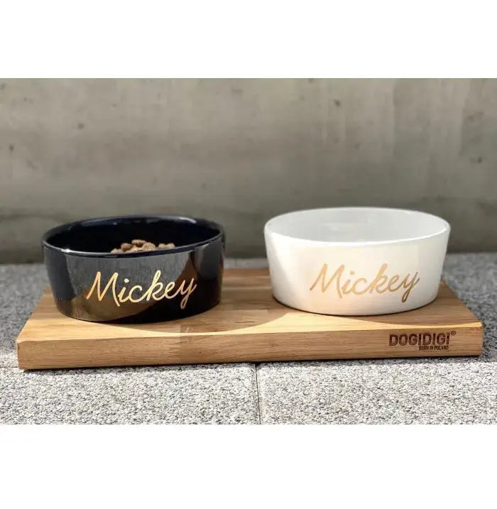 Bufet dla psa z miskami ø18 cm dębowy DOGIDIGI