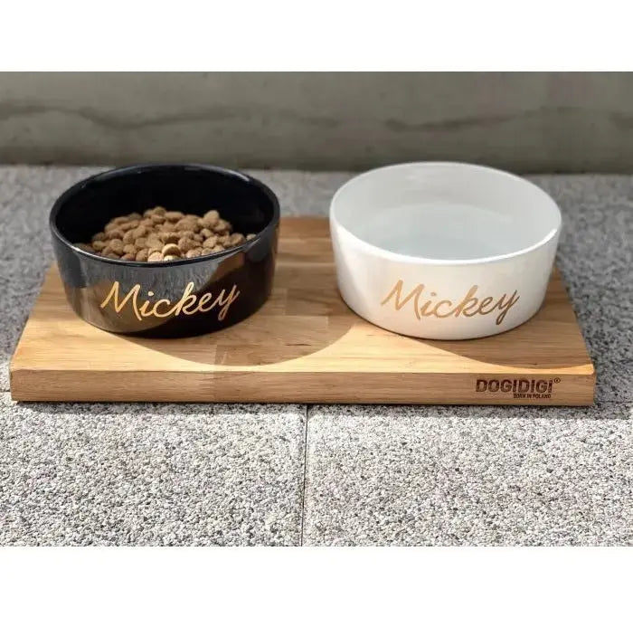 Bufet dla psa z miskami ø12 cm dębowy DOGIDIGI