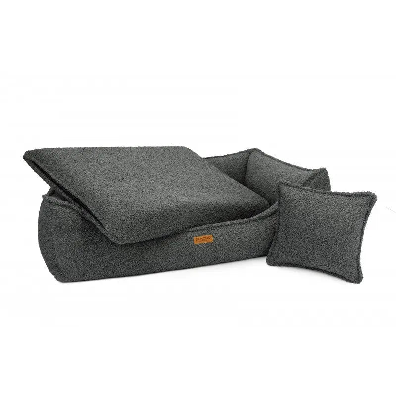 Legowisko premium dla psa i kota ortopedyczne ciemno szare - BELLUNO DARK GREY DENZOO