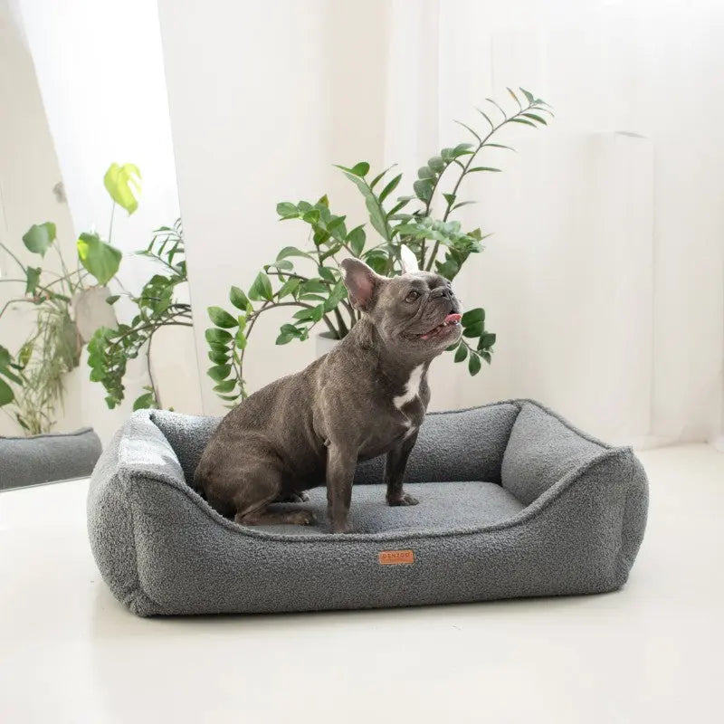 Legowisko premium dla psa i kota ortopedyczne ciemno szare - BELLUNO DARK GREY DENZOO