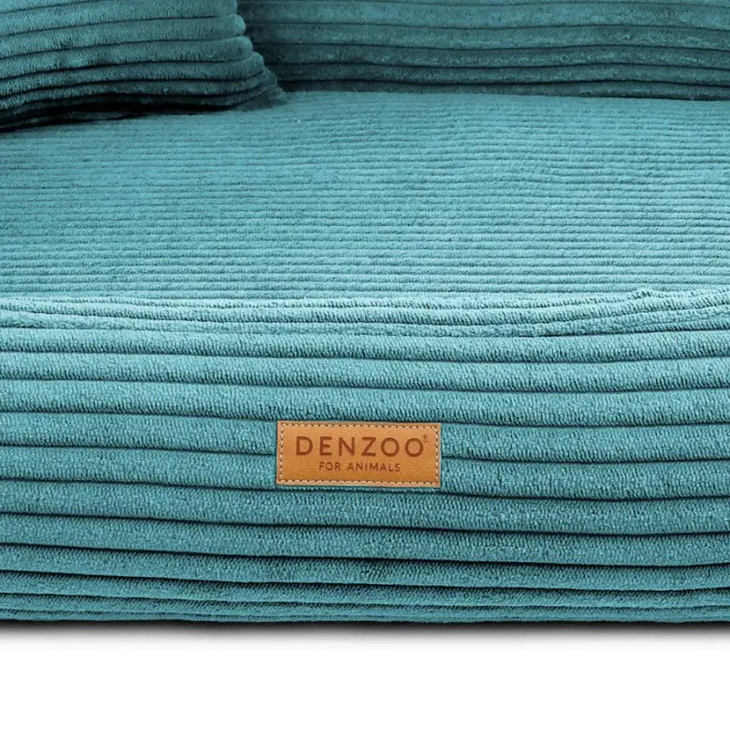 Legowisko dla psa i kota z materacem ortopedycznym turkusowe - RIMINI TURQUISE DENZOO