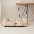 Załaduj obraz do przeglądarki galerii, Legowisko premium dla psa i kota ortopedyczne beżowe - PALERMO BEIGE DENZOO