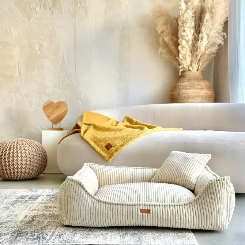 Legowisko premium dla psa i kota ortopedyczne beżowe - MILANO BEIGE DENZOO