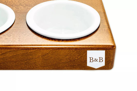 Miska dla psa DUO CERAMIC bursztyn Bowl & Bone