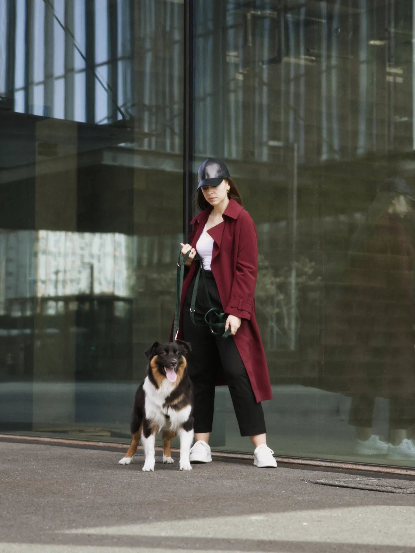 Smycz przepinana Ciemnozielona Psotnik