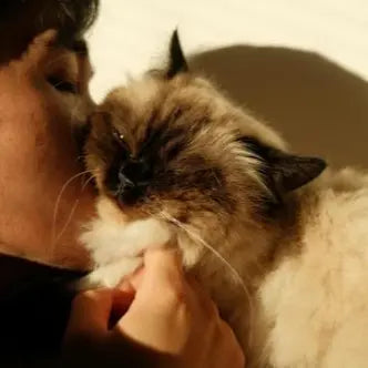 Pies ze swoim opiekunem.