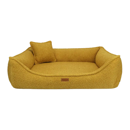 Legowisko premium dla psa i kota ortopedyczne musztardowe - BELLUNO MUSTARD DENZOO