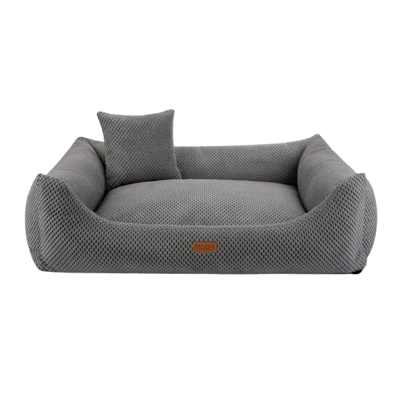 Legowisko dla psa i kota ortopedyczne ciemno szare - PRATO DARK GREY DENZOO