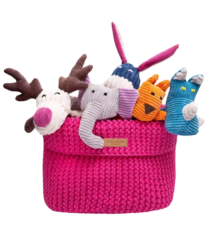 Kosz na zabawki COTTON różowy Bowl & Bone
