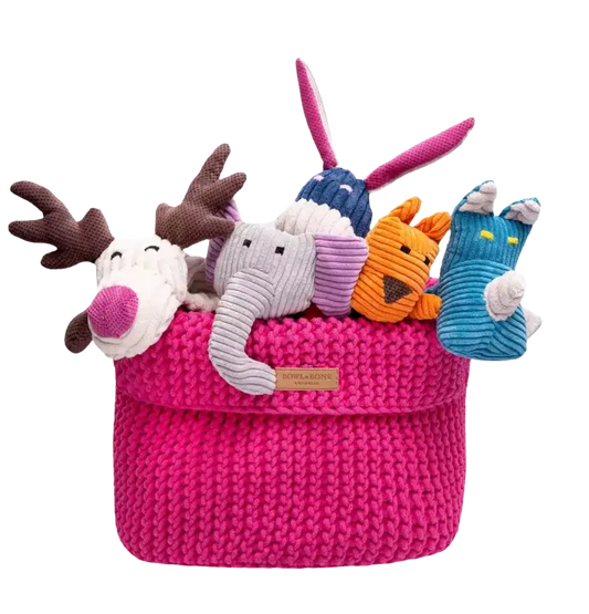 Kosz na zabawki COTTON różowy Bowl & Bone