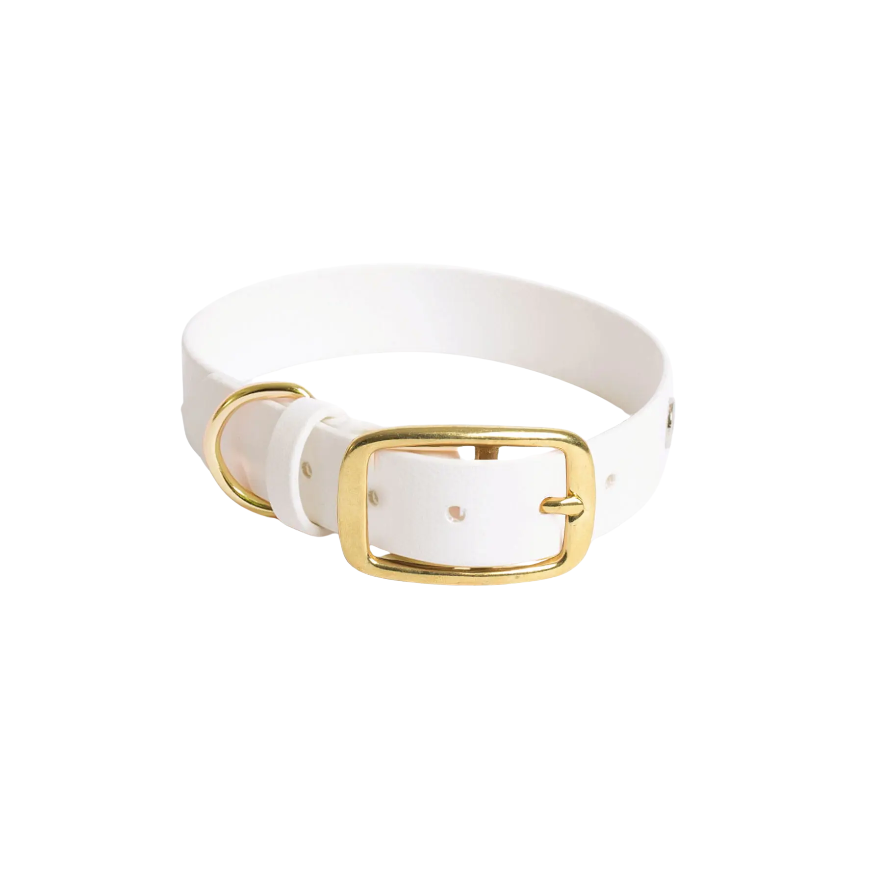 Obroża na sprzączkę dla psa, biały / beza Psiavlova BURA