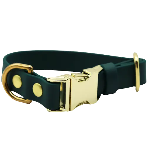Obroża na klamrę BioThane Forest Green Co Collar