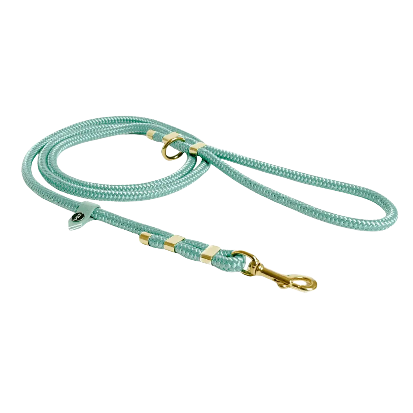 Smycz miejska linowa dla psa, szałwiowy / szAUUUwia BURA