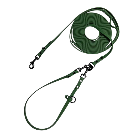 Linka treningowa dla psa z taśmy HEXA, zielony BURA