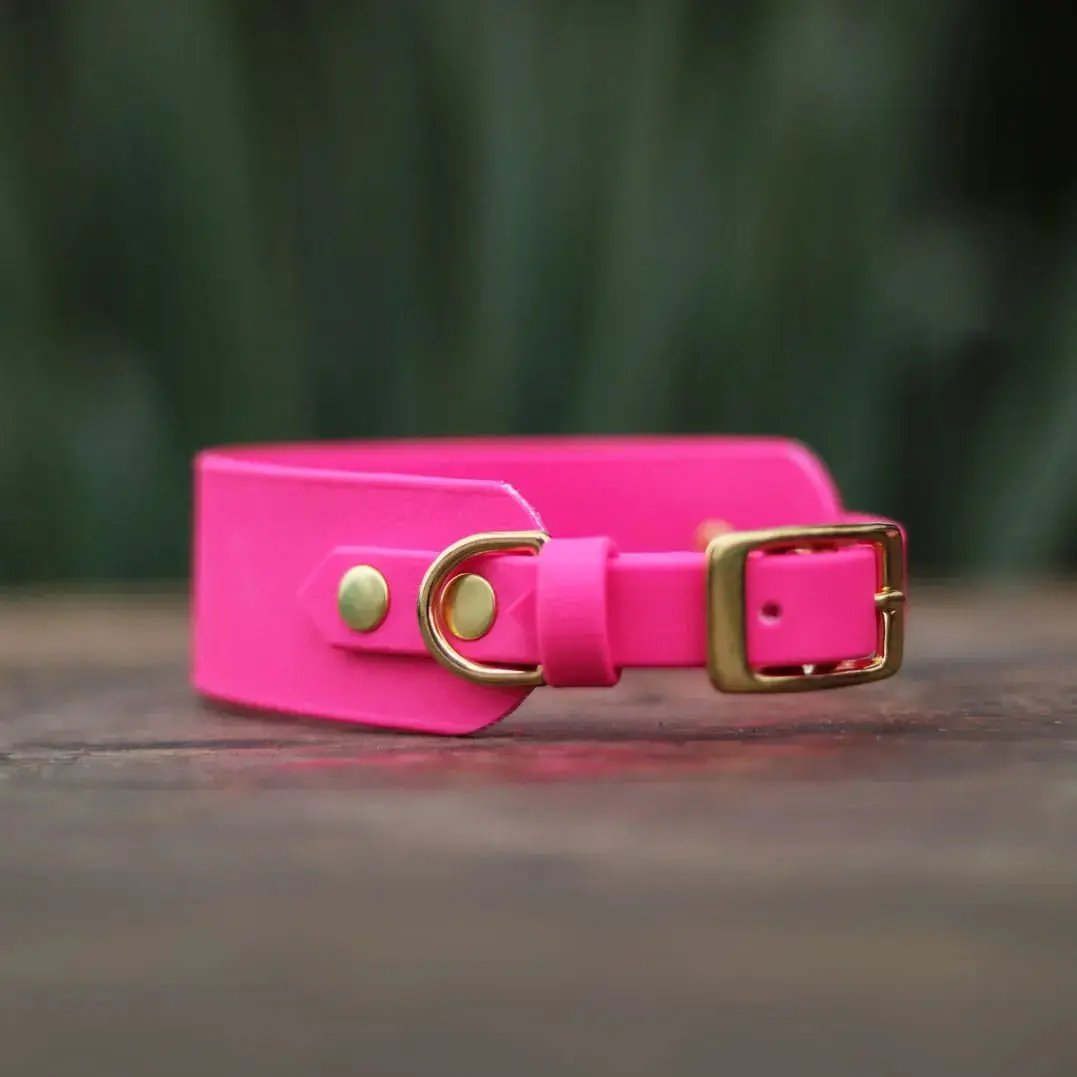 Obroża dla Charta na sprzączkę, Pies&love / różowy BURA