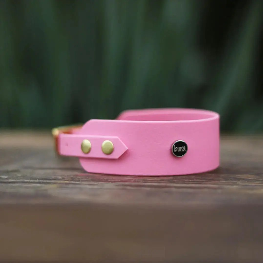 Obroża dla Charta na sprzączkę, PUPPY pink / pastelowy róż BURA