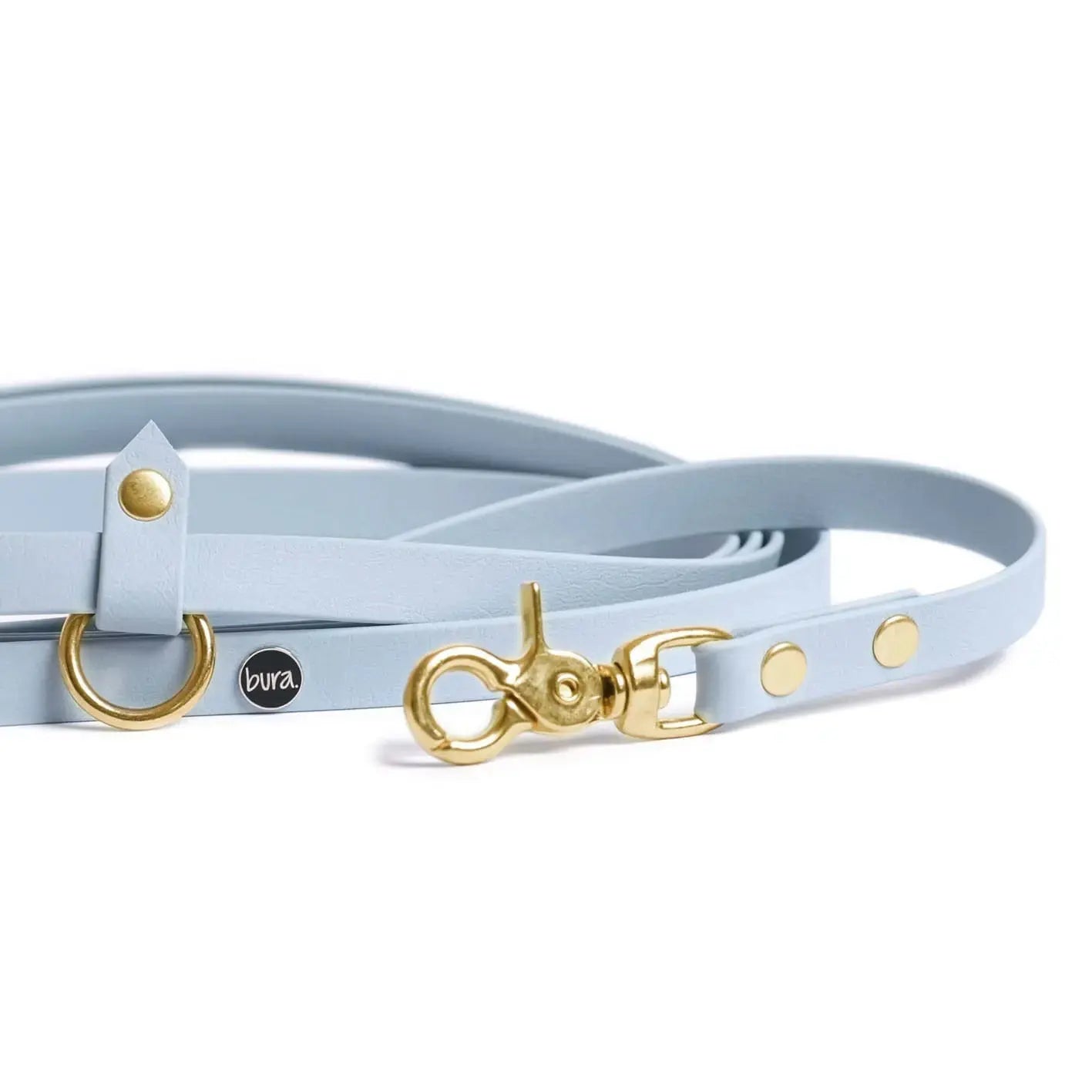 Smycz przepinana multifunkcyjna z Biothane dla psa, pastelowy niebieski / PUPPY blue BURA