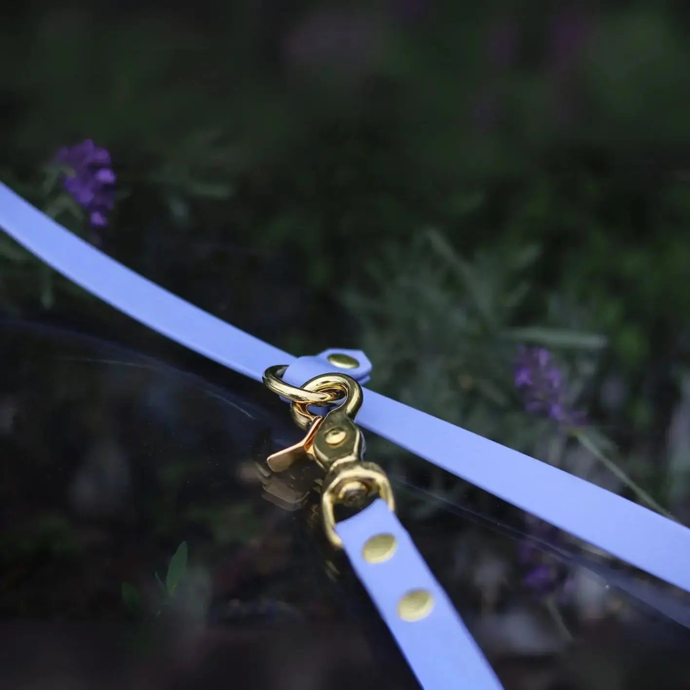 Smycz przepinana multifunkcyjna z Biothane dla psa, niebiesko-lawendowy / Magic Paws BURA