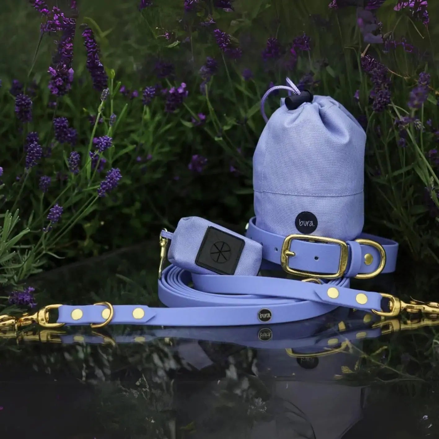 Smycz przepinana multifunkcyjna z Biothane dla psa, niebiesko-lawendowy / Magic Paws BURA