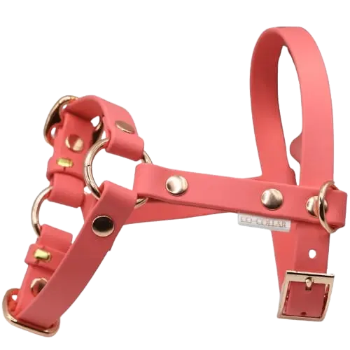 Szelki z regulacją z BioThane Coral Pink Co Collar