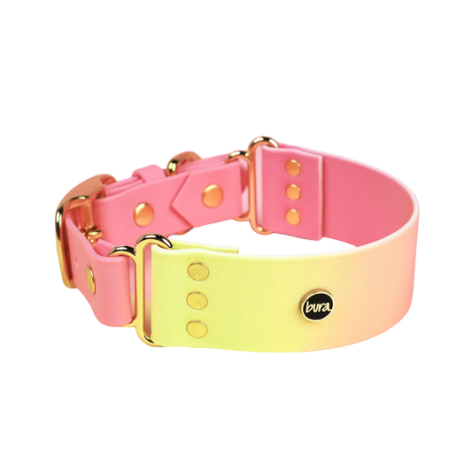 Szeroka obroża na sprzączkę, Pink Malibu BURA