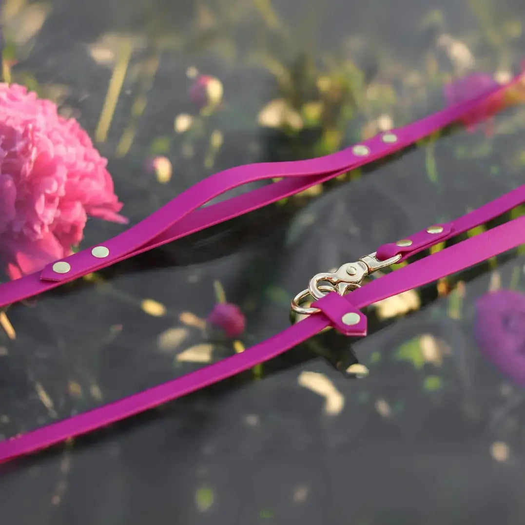 Smycz przepinana multifunkcyjna z Biothane dla psa, magenta / Pup Fiction BURA