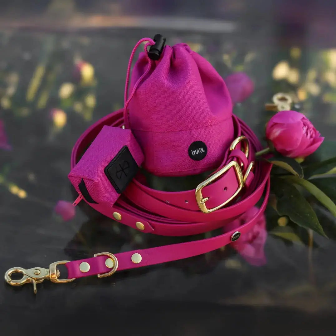 Smycz przepinana multifunkcyjna z Biothane dla psa, magenta / Pup Fiction BURA
