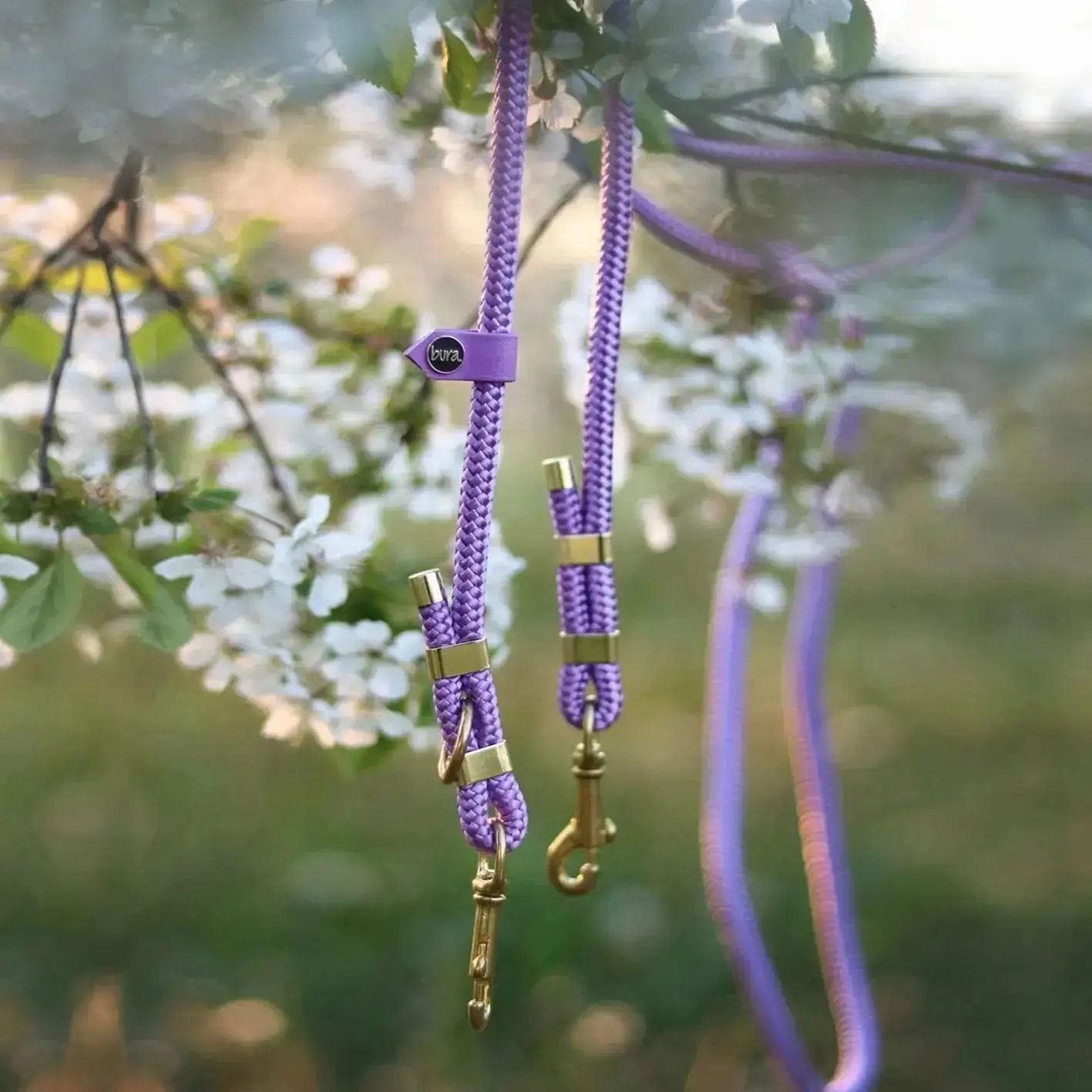 Smycz przepinana linowa dla psa, jasny fioletowy / FURRY tale BURA