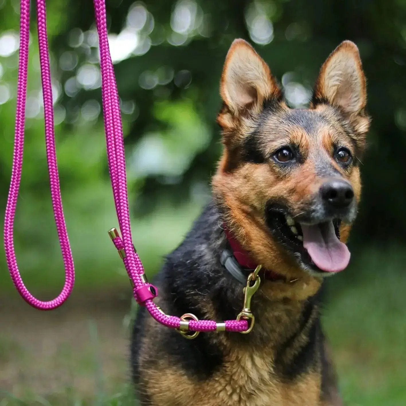 Smycz przepinana linowa dla psa, magenta / Pup Fiction BURA