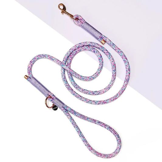 Smycz miejska linowa dla psa, fioletowy mix  / time to be Unidog! BURA