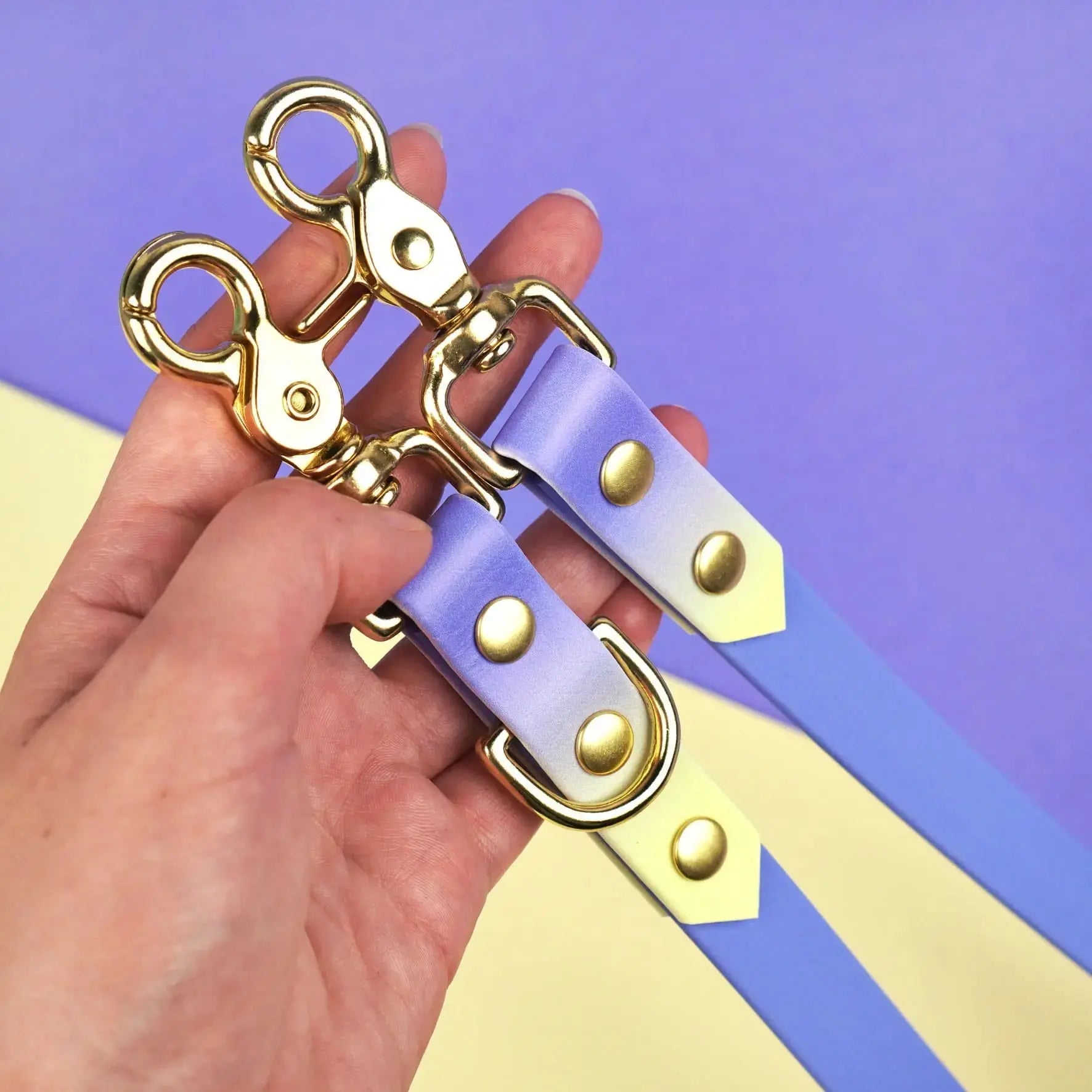 Smycz przepinana multifunkcyjna z Biothane dla psa, Lavender Haze BURA