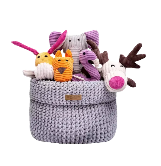 Kosz na zabawki COTTON szary Bowl & Bone