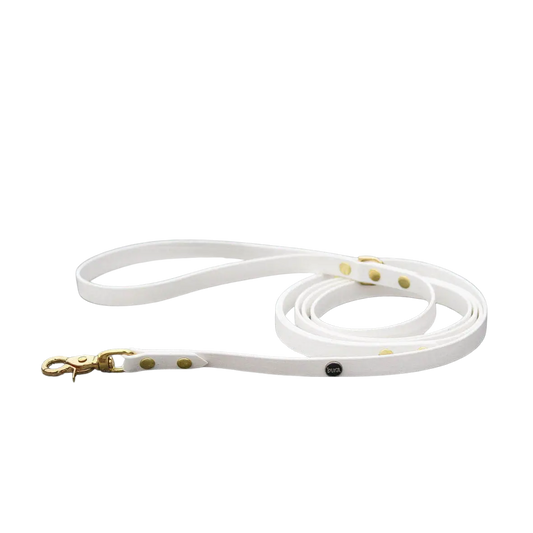 Smycz miejska z Biothane dla psa, biały / beza Psiavlova BURA