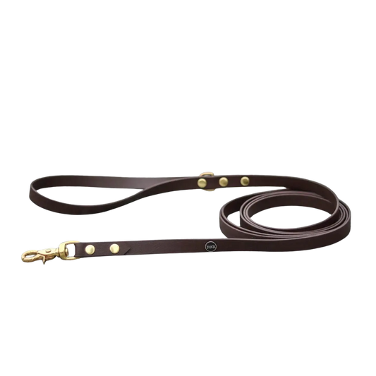 Smycz miejska z Biothane dla psa, ciemny brąz / dark chocolate... HAU good! BURA